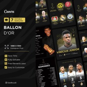 7 Canva templates ballon d'or