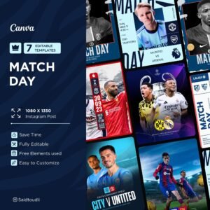 7 Canva templates Match Day