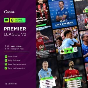 8 Canva templates Premier league V2