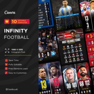 10 Canva templates infinity football