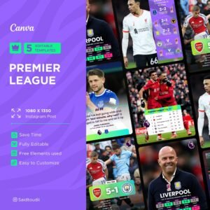 5 Canva templates Premier League V1