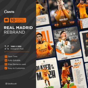 10 Canva templates Real Madrid