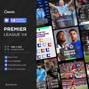 14 Canva templates Premier league V4